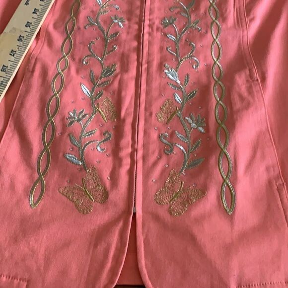 Quacker Factory Large Coral jacket - Picture 8 of 9